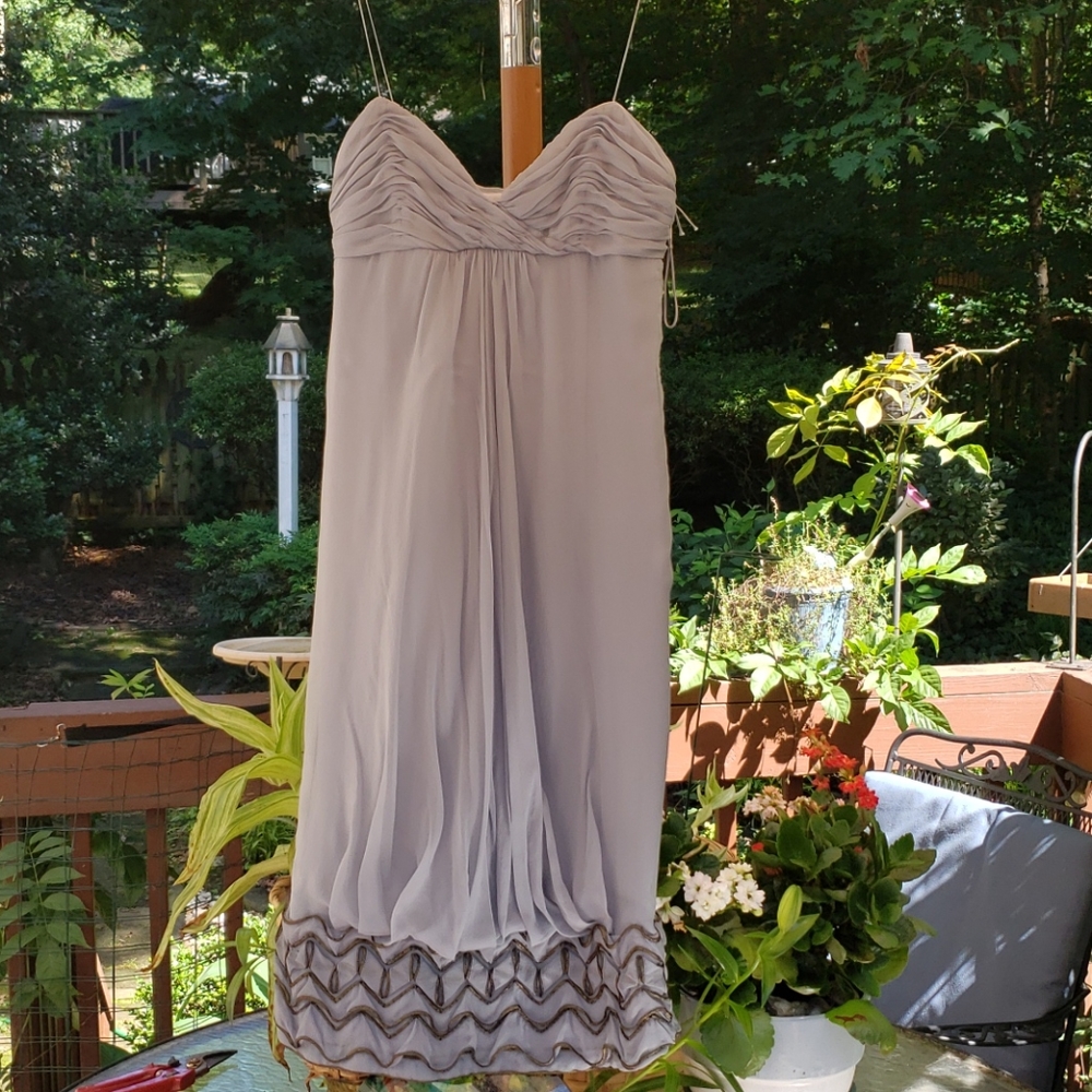 COPY - J. Mendel Paris Gray Silk Cocktail Dress Size 4